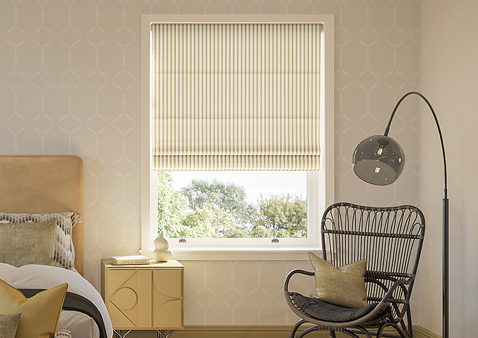 Lace Stripes, Treasure - Motorised Roman Blind - Image 3